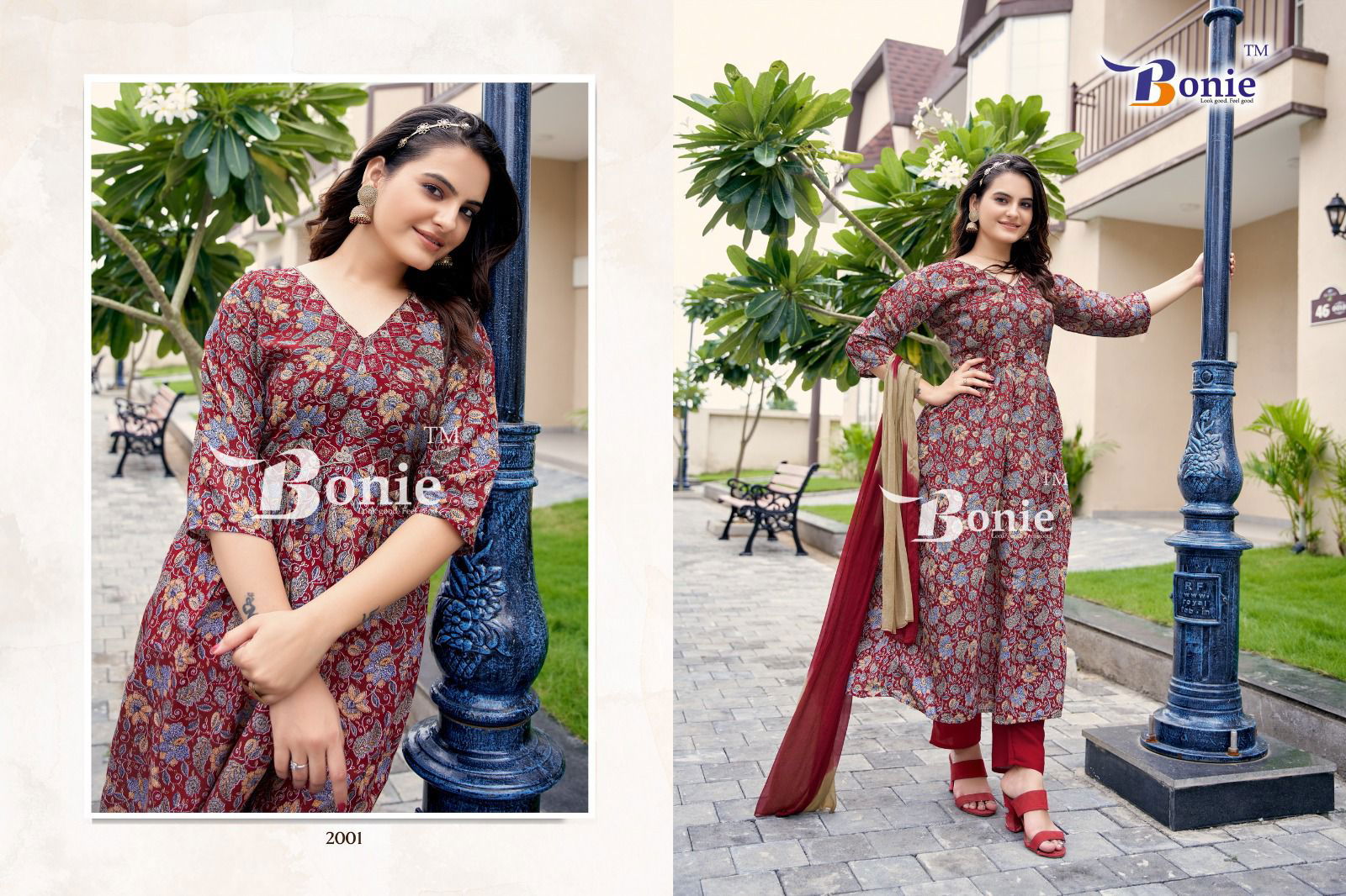 Bonie Shreya Vol 2 Printed Silk Aliya Cut Kurti With Bottom Dupatta Catalog
